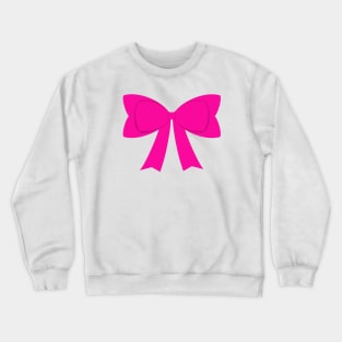 Pink bow on white Crewneck Sweatshirt